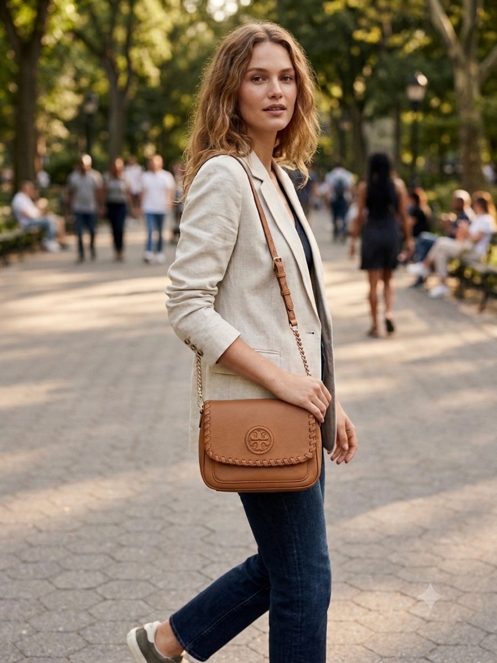 Tory Burch Saddle Brown Leather  Crossbody - Picture 2 of 16